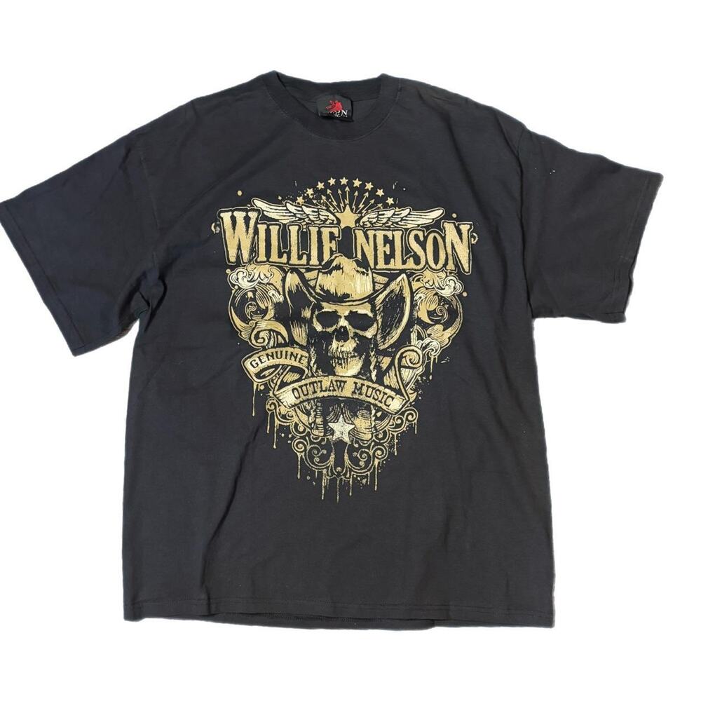 Black graphic Zion  t shirt featuring Willie Nelson  XL